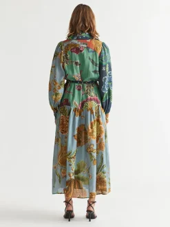 Juno Midi Shirt Dress in Spliced