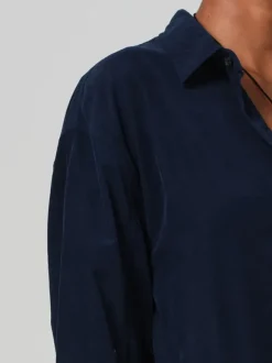 Kayla Corduroy Shirt in Navy