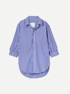 Kayla Shirt in Navy Mesa Stripe