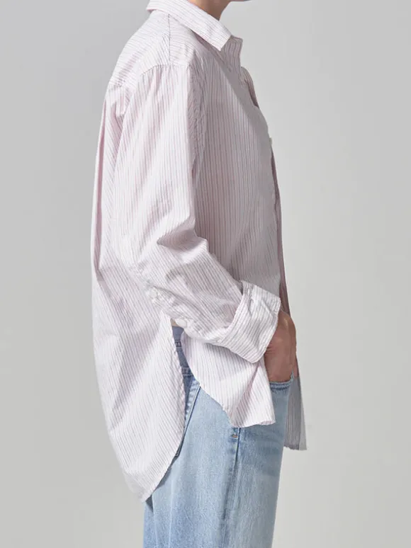 Kayla Shirt in Raspberry Stripe