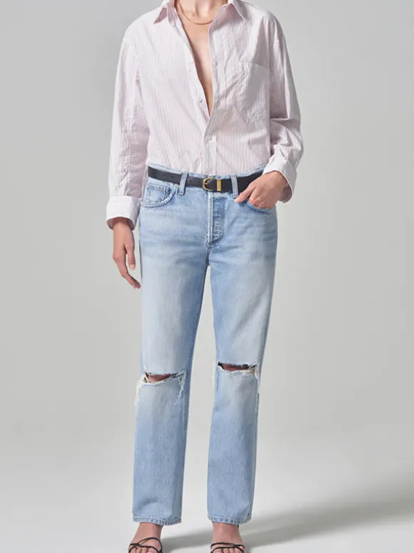 Kayla Shirt in Raspberry Stripe
