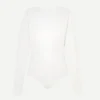 Knit Bodysuit in Off White