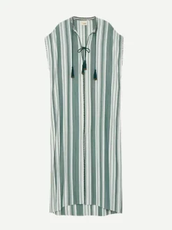 Knossos Caftan in Green Stripe
