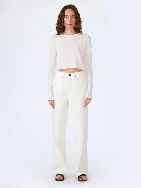 Koko High Rise Relaxed Jean in White
