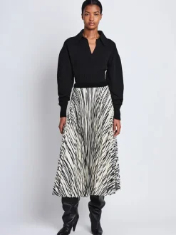 Korine Skirt In Ecru Multi