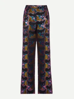 La Comasca Pants in Jacquard Spritz Blue Petrol