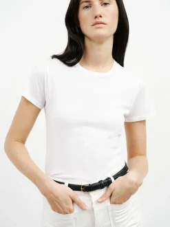 Lana Crewneck Tee in White