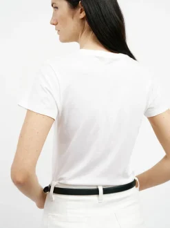 Lana Crewneck Tee in White