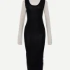 Layered Maxi Dress in Black