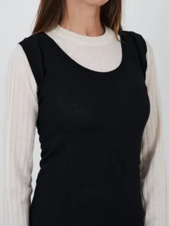 Layered Maxi Dress in Black