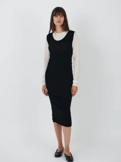 Layered Maxi Dress in Black