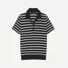 Leanna Polo in Dark Navy/Ivory Stripe
