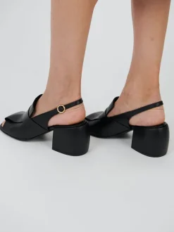 Leather Mules in Black