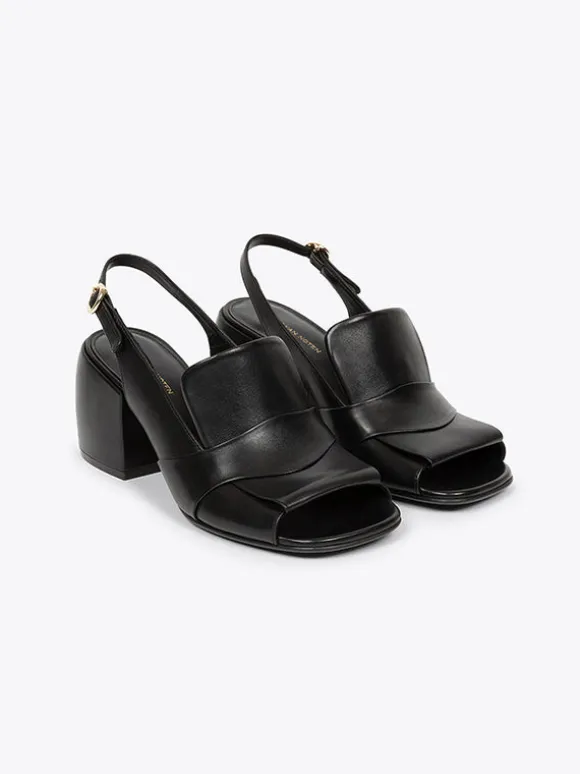Leather Mules in Black