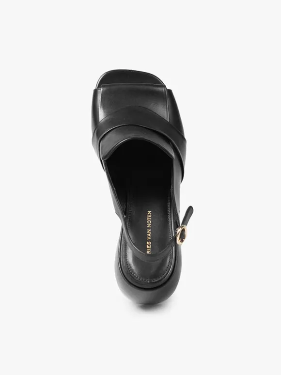 Leather Mules in Black