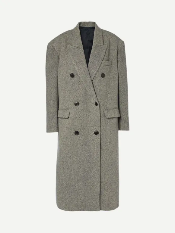 Lexana Coat in Black/Ecru