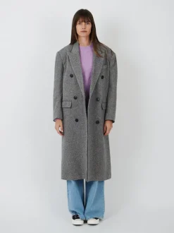 Lexana Coat in Black/Ecru