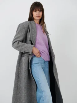 Lexana Coat in Black/Ecru