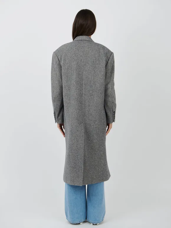 Lexana Coat in Black/Ecru