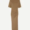 Lexia Dress in Light Khaki
