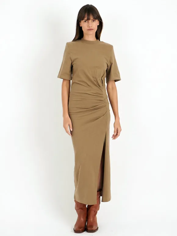 Lexia Dress in Light Khaki