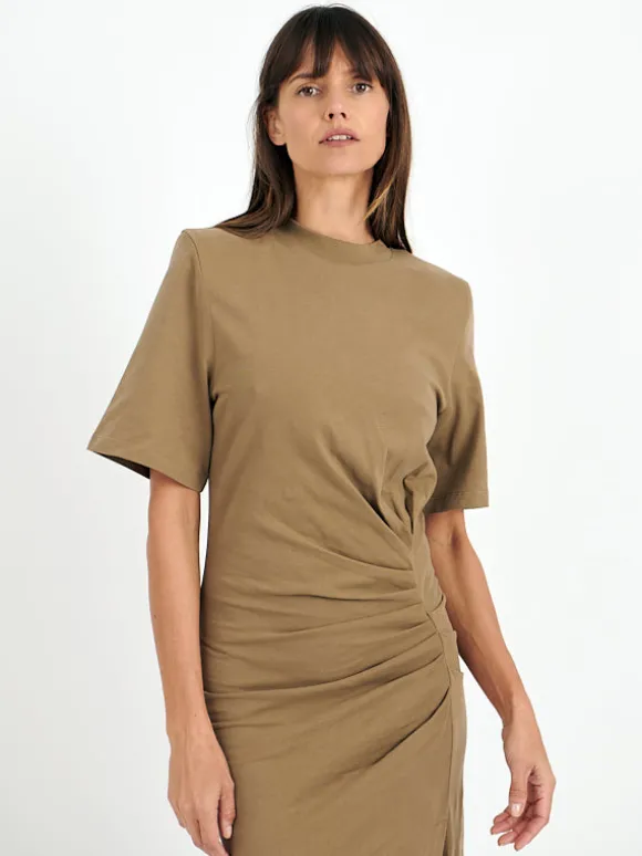 Lexia Dress in Light Khaki