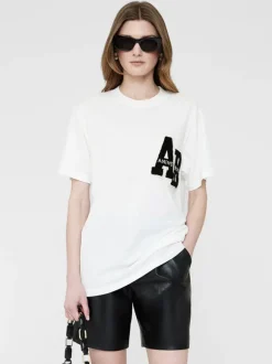 Lili Tee Letterman in Off White