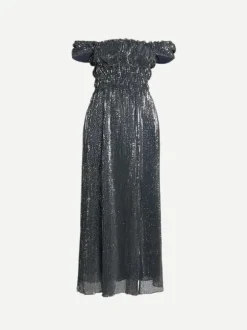 Lily Dress in Midnight Silver