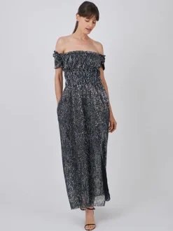 Lily Dress in Midnight Silver