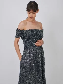 Lily Dress in Midnight Silver
