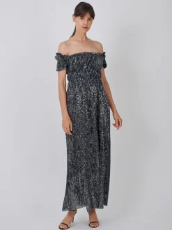 Lily Dress in Midnight Silver