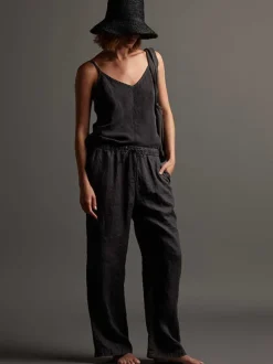 Linen Lounge Pant in Magma Pigment