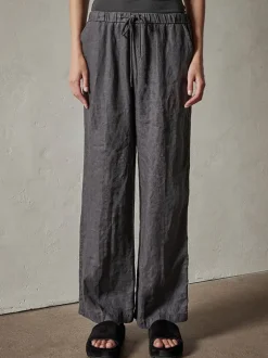 Linen Lounge Pant in Magma Pigment