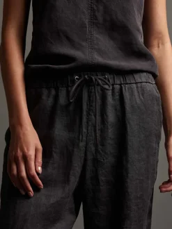 Linen Lounge Pant in Magma Pigment