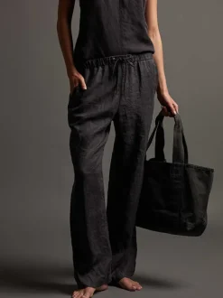 Linen Lounge Pant in Magma Pigment