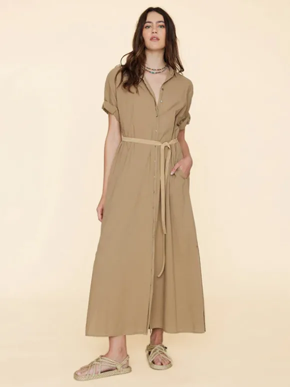 Linnet Dress in Beige Coast