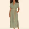 Linnet Dress in Green Army