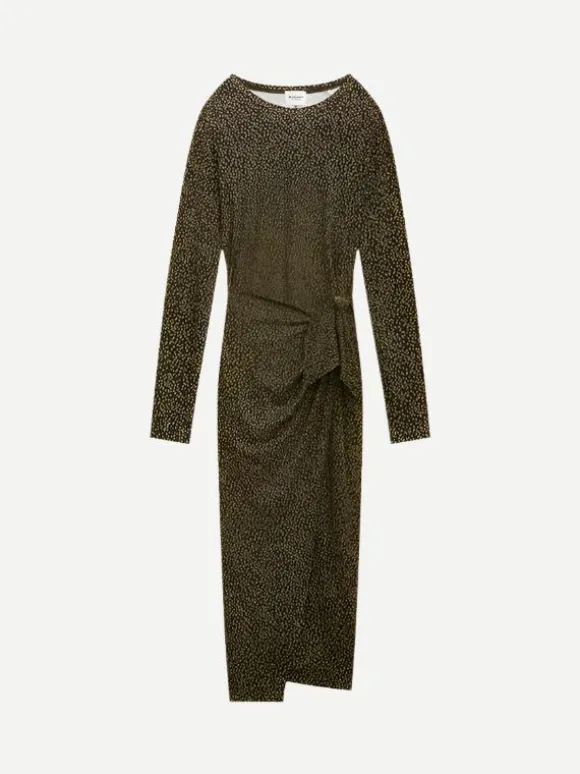 Lisy Dress in Dark Kahki/Lime