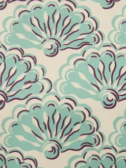 Long and Sassy Dress in Silk Mint Fans