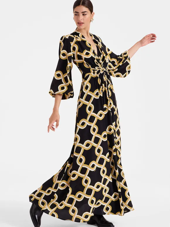 Long Camerino Dress in Tackle