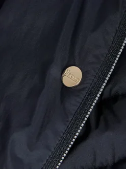 Longline Puffer Jacket in Blu