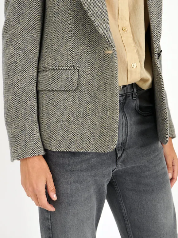 Louison Jacket in Black/Ecru