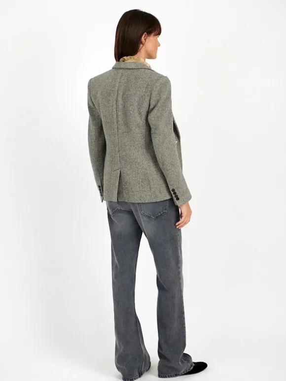 Louison Jacket in Black/Ecru