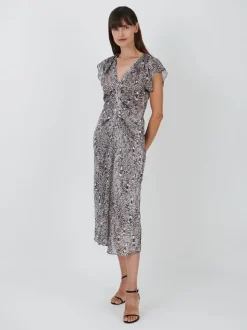 Lyndsay Dress in Black/Ecru