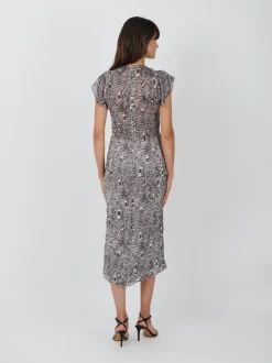 Lyndsay Dress in Black/Ecru