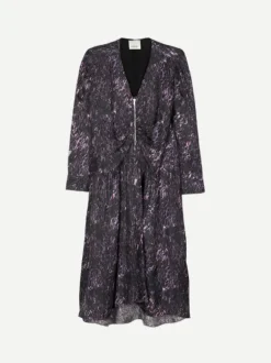Magaly Dress in Dark Plum