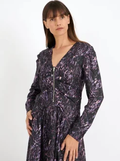 Magaly Dress in Dark Plum