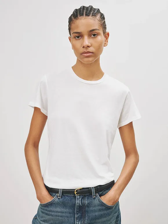 Mariela Crewneck Tee in White