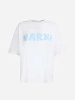 Marni Logo Printed Tee in White