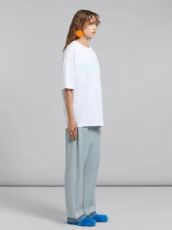 Marni Logo Printed Tee in White